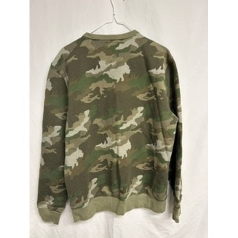 J.Crew Mercantile Mens Camo Sweatshirt Green Camouflage Crewneck Pullover Large - Picture 2 of 4